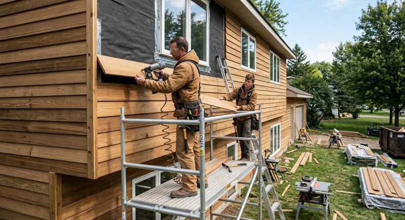 Wood Barn Siding Installation