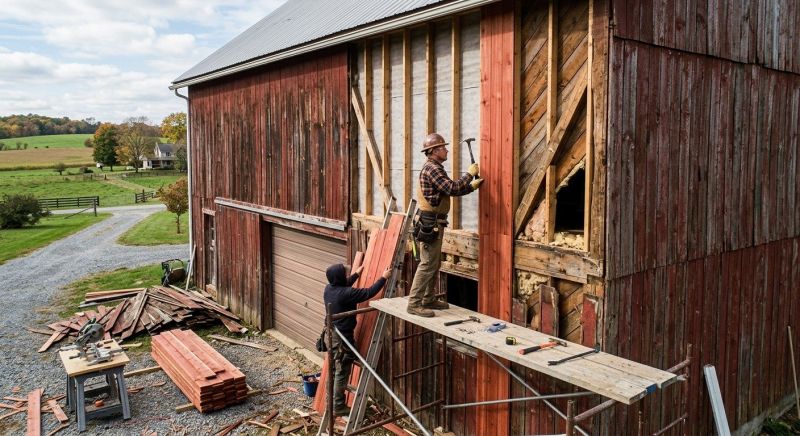 Barn Siding Replacement in West Kingston, RI
