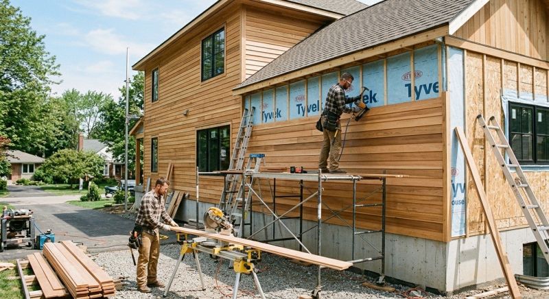 Faux Wood Siding Installation in Niantic, CT