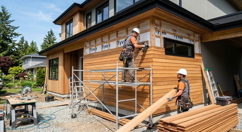 Faux Wood Siding Installation in North Kingstown, RI