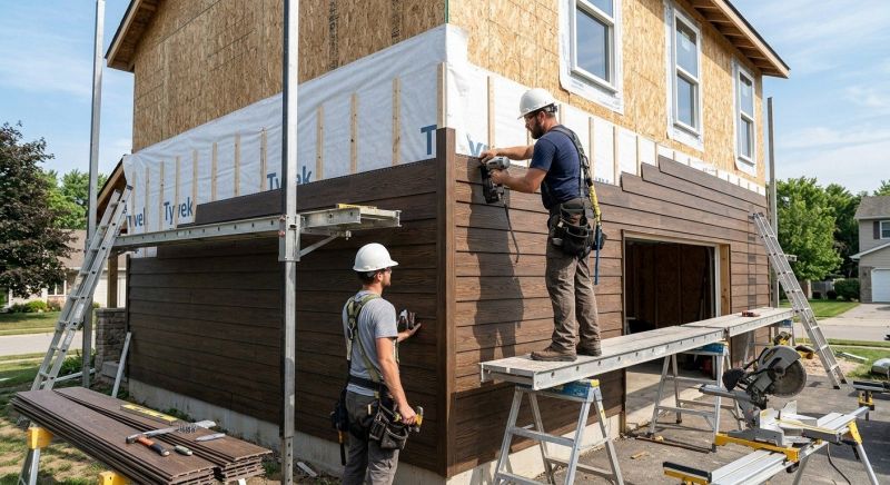 Faux Wood Siding Installation in Saunderstown, RI