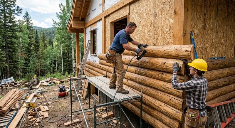 Log Home Siding Installation in Westerly, RI