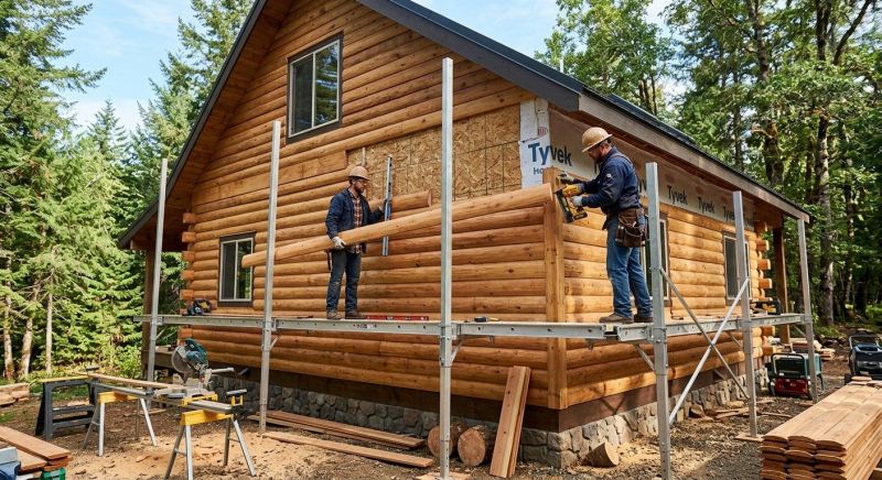 Log Siding Installation in Exeter, RI