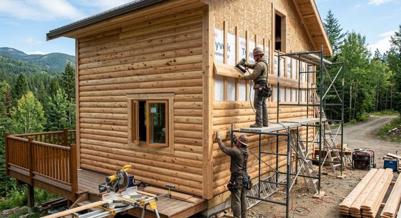 Log Siding Installation in Stonington, CT