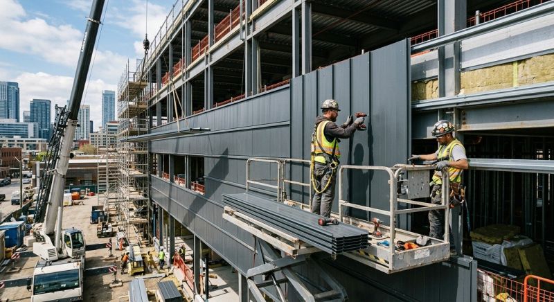 Steel Cladding Installation in Westerly, RI