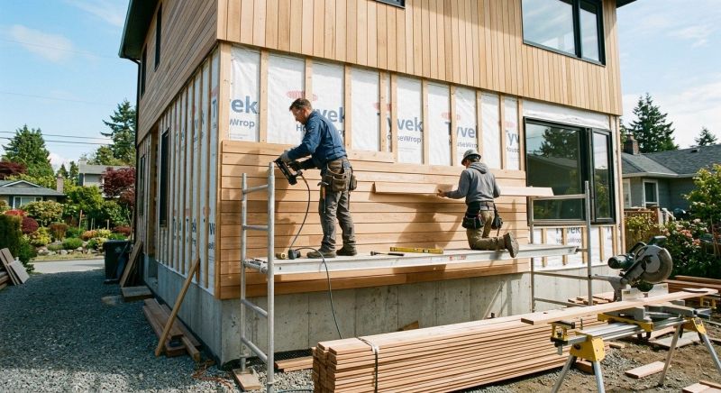Wood Cladding Installation in Exeter, RI