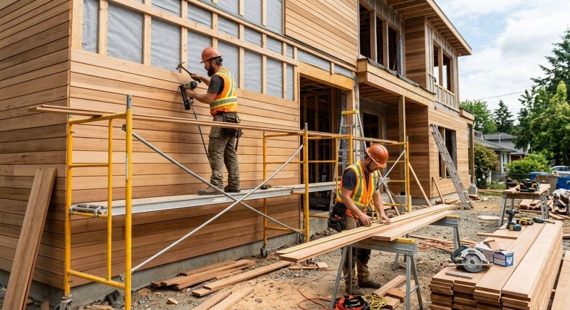 Wood Cladding Installation in Hope Valley, RI