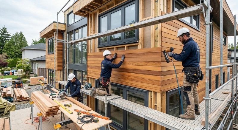 Wood Cladding Installation in North Kingstown, RI