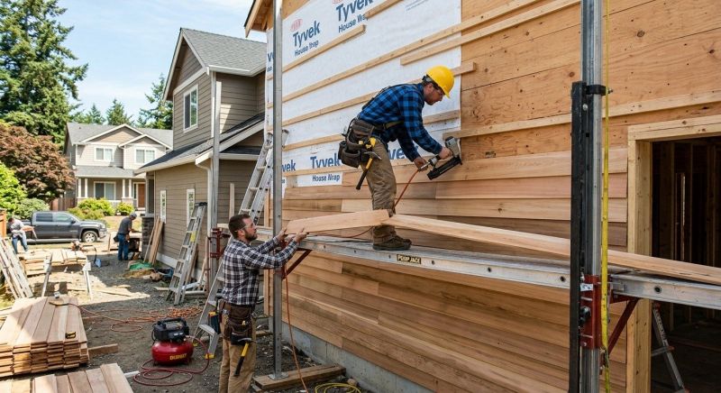 Wood Plank Siding Installation in Westerly, RI